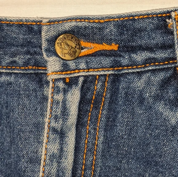Vintage Giano High Rise 100% Cotton Cut Off Denim Skirt Size 6 - Picture 9 of 11